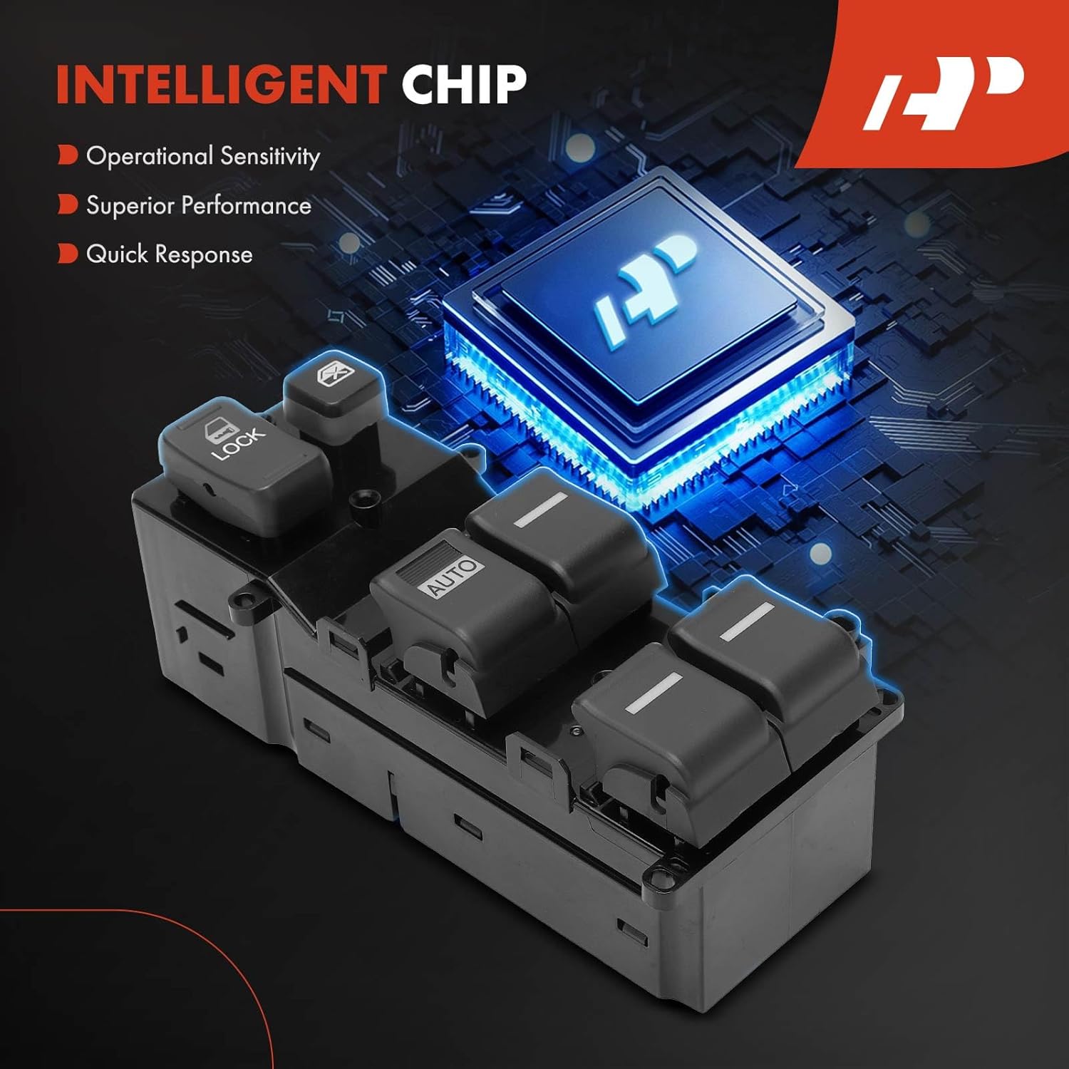 A-Premium Front Driver Side Master Power Window Switch Compatible with Honda Ridgeline 2006-2014, Replace# 35750SJCA03ZC, 35750SJCA04ZC