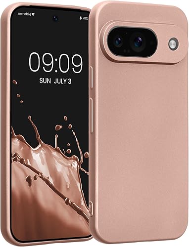 Miniatura 243 de kwmobile Funda compatible con Google Pixel 9 Pro - Funda protectora delgada de TPU para teléfono - Acabado mate suave - Negro mate NEGRO MATE,Piedra
