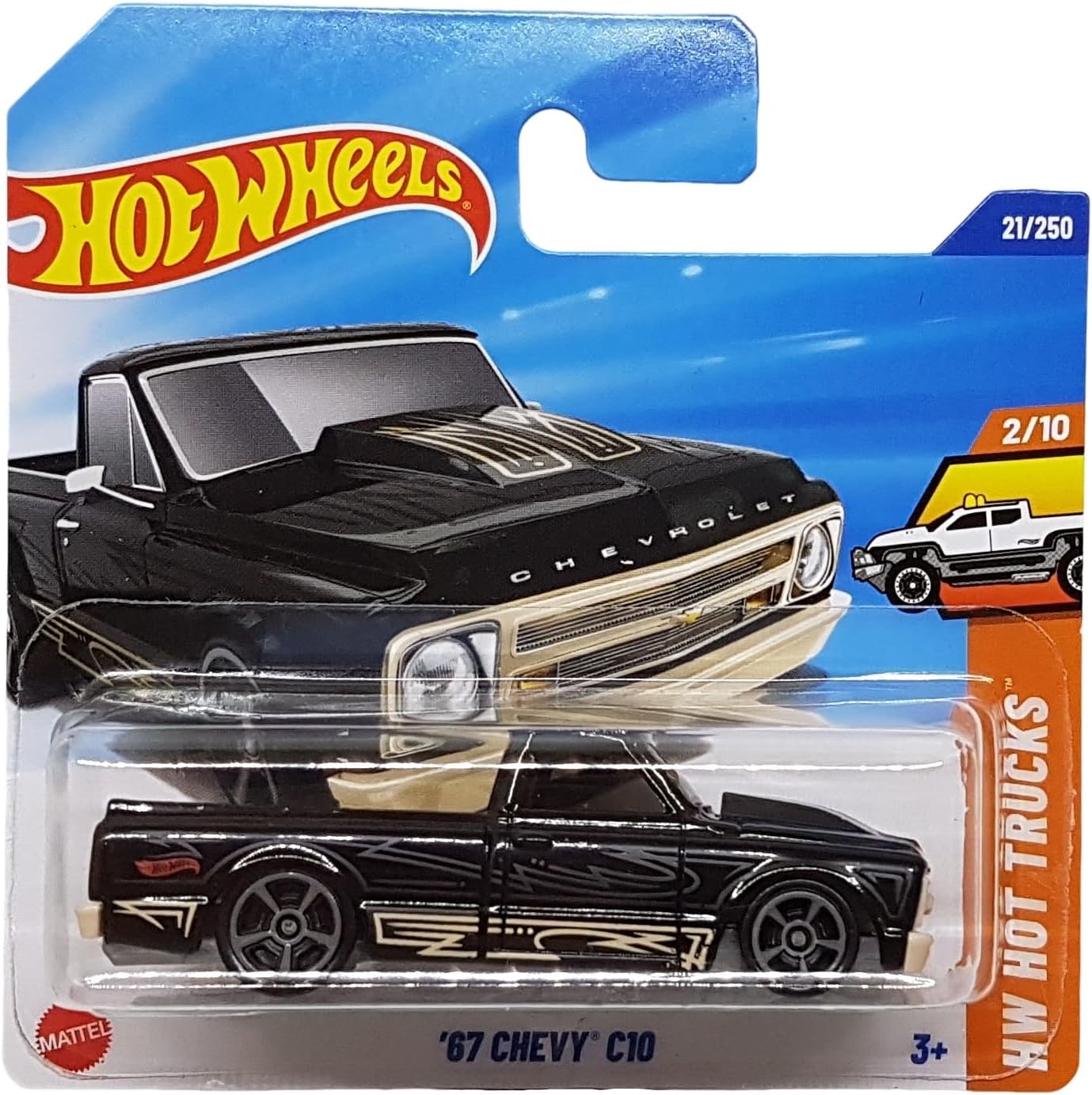 Hot Wheels - '67 Chevy C10 - HW Hot Trucks 2/10 - HYX51 - Short Card - Pickup - Black - Mattel 2025-1:64