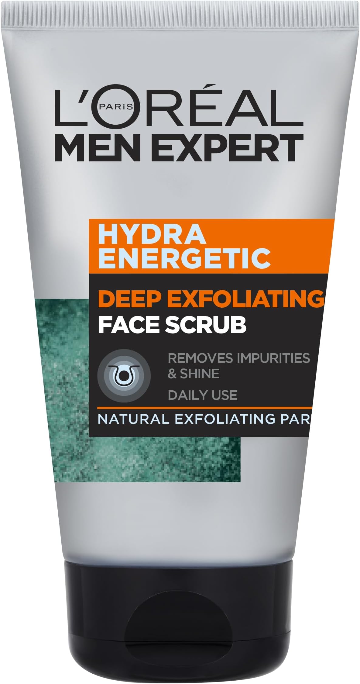 L'Oreal Paris Men Expert Face Scrub, Hydra Energetic Deep Exfoliating Face Wash for Men 100 ml