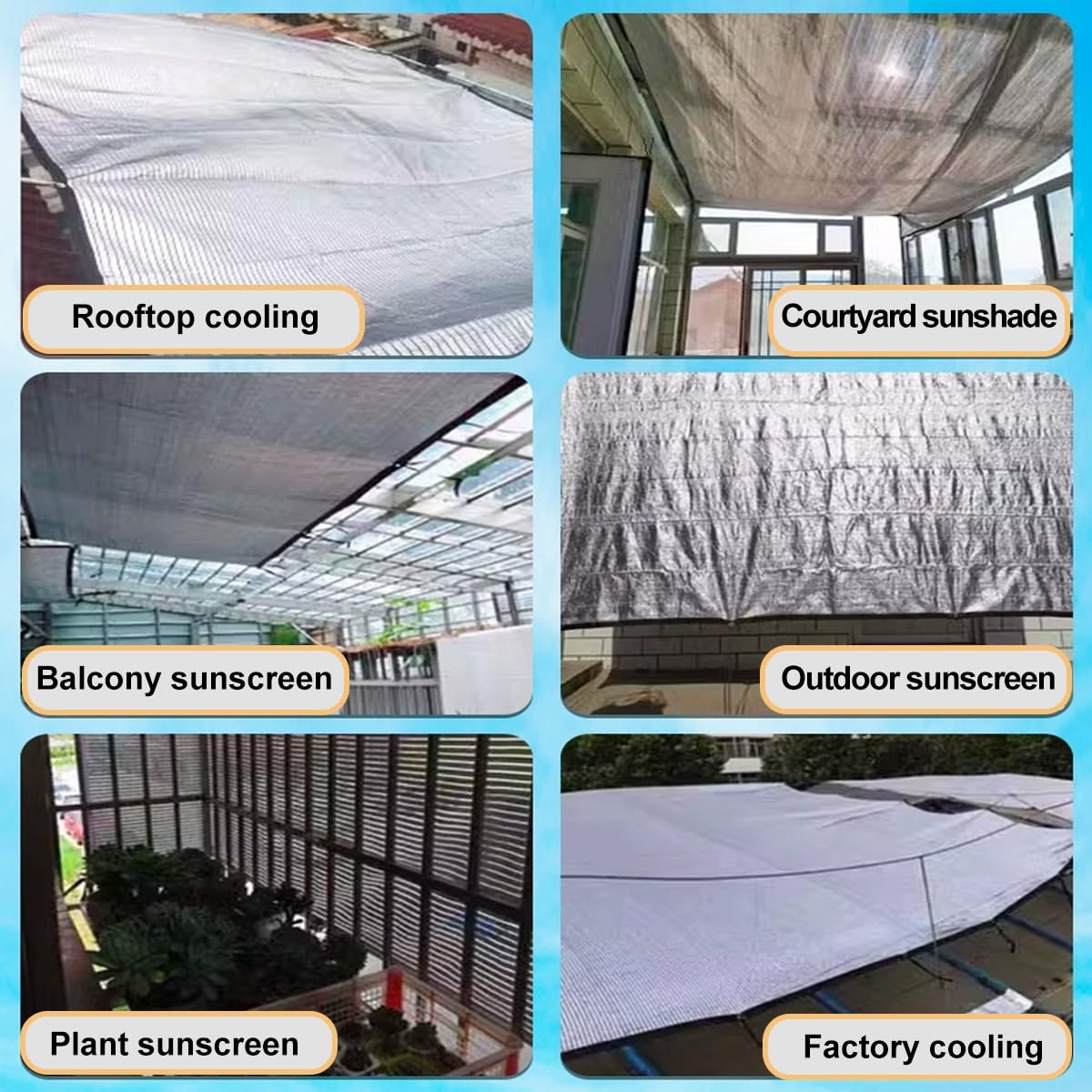Odblaskowa tkanina dla psa, 3 x 11 m, 99% ochrona przed promieniowaniem UV, do użytku na zewnątrz, z oczkami, pokryty aluminium, siatka z filtrem przeciwsłonecznym, bezpieczna dla zwierząt domowych
