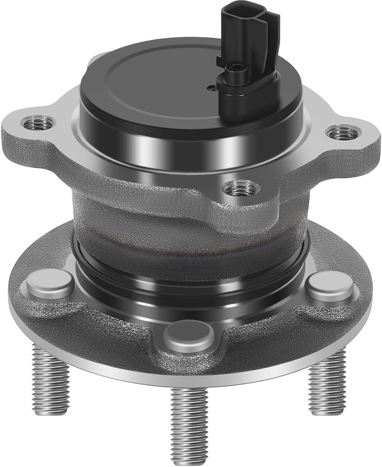 ANGLEWIDE(1-Pack) Left+Right+Rear Wheel Hub Bearing Assembly with ABS Sensor 5 Lugs Fits for 2013-2017 for Ford Escape S 2.5L,2017 for Ford Escape SE 1.5L Replacement OE 512499