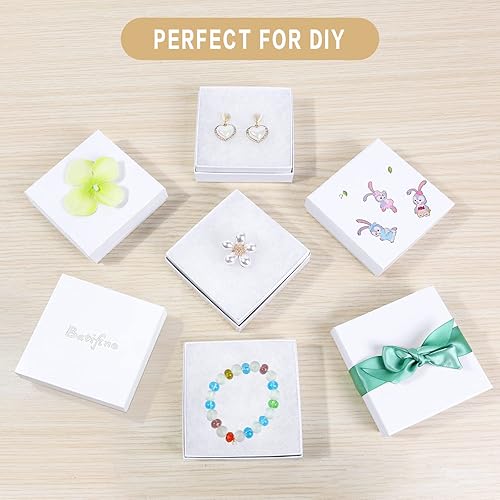 Miniatura 4 de cajas de regalo de joyería, paquete de 20 cajas de regalo pequeñas con tapas para collar, anillo, pulsera, aretes, caja de exhibición, caja de