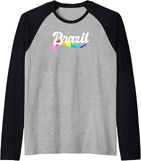 Brazil Brasília Latin gay pride rainbow proud LGBTQ equality Raglan Baseball Tee