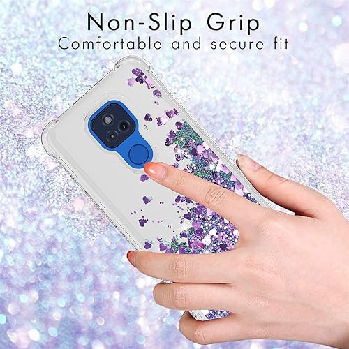 Miniatura 2 de Funda compatible con Moto G Play, con protector de pantalla HD, a prueba de golpes, transparente, para niñas y mujeres, carcasa rígida de TPU para