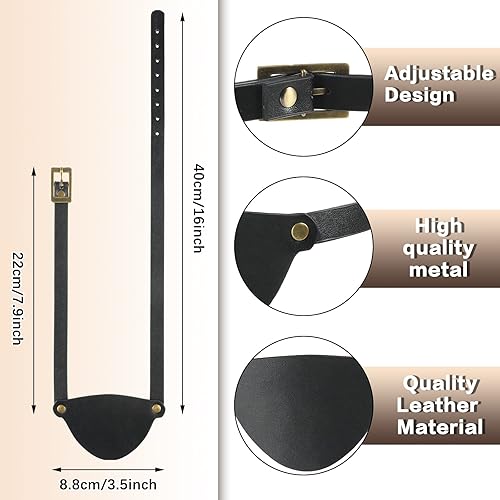 Miniatura 2 de 4 parches para ojos para adultos y niños, parche de cuero pirata para hombres y mujeres ojos derecho e izquierdo