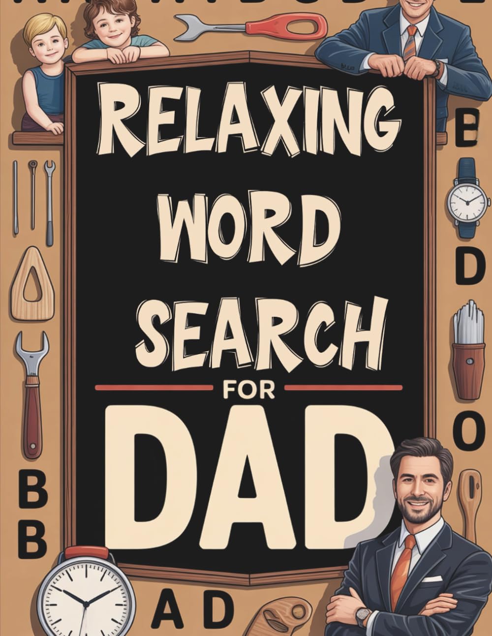 Relaxing Word Search for Dad: Puzzle Book for Adults – A Thoughtful Gift for Fathers Who Love Brain Games