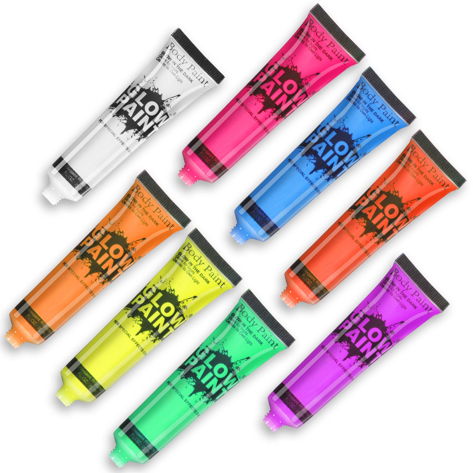 UV Neon Face and Body Paint, Washable Fluorescent Blacklight Paint