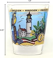 Vista 4 de Vaso de chupito envolvente del estado de Oregon
