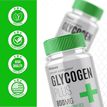 (3 Pack) Glycogen Plus 800mg Formula, Glycogen Plus + Control Now Advanced Strength Formula, GlycogenPlus Premium Natural Ingredients Balance Support Vitamin Supplement Maximum Strength (180 Capsules)