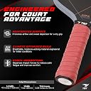 Universal Overgrips (Pack of 3) | High Tack Design | Breathable Comfort Material | Usable for Pickleball, Badminton, Tennis, Squash and Padel | Red, Blue & Grey Colours - Pack of 3 gallery image