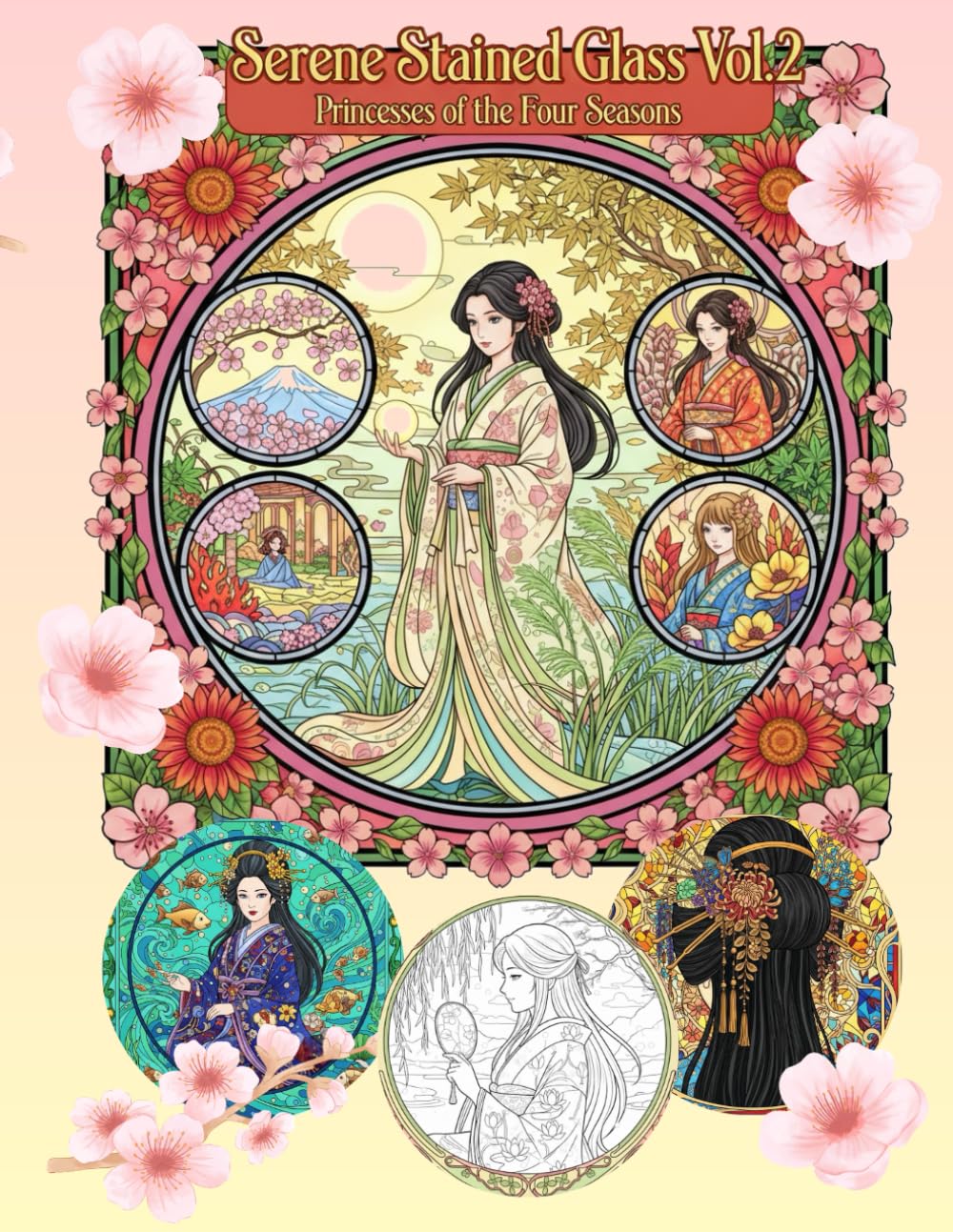 Serene Stained Glass Vol.2: Princesses of the Four Seasons