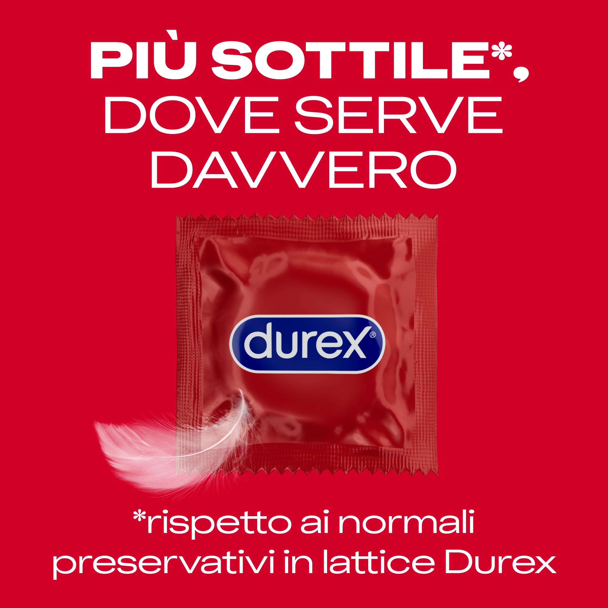 Durex SuperSottile, Preservativi Ultra Sottili Vestibilità Regular, Formato Convenienza, Vestibilità Regular, 120 Profilattici