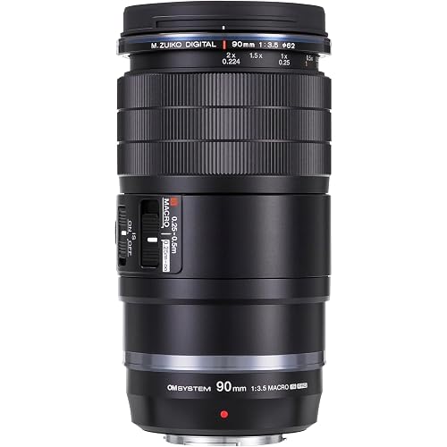 OM SYSTEM Olympus M.Zuiko Digital ED 90mm F3.5 Macro is PRO for Micro Four Thirds System Camera, Weather Sealed Design, MF Clutch, Fluorine Coating, Compatible with Teleconverter