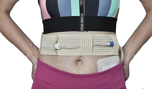 Miniatura 5 de Cinturón de catéter PD transpirable de diálisis peritoneal, soporte de alimentación seguro para tubo de clavija  Suministros para diálisis PD