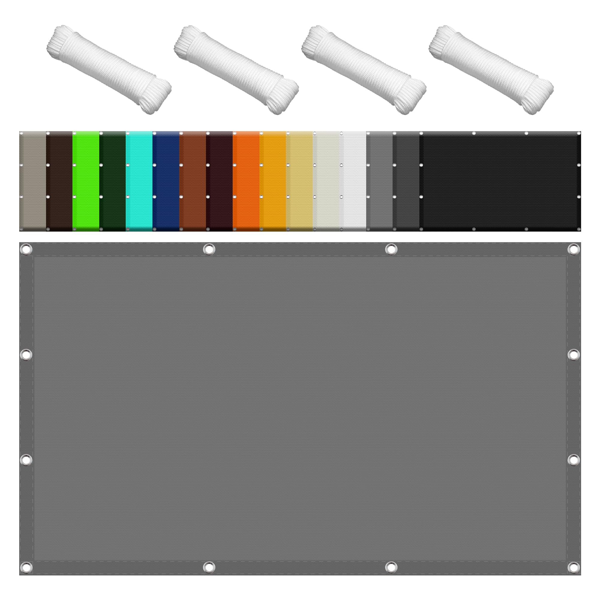 Voile d'ombrage balcon gris clair pour aménager un coin frais