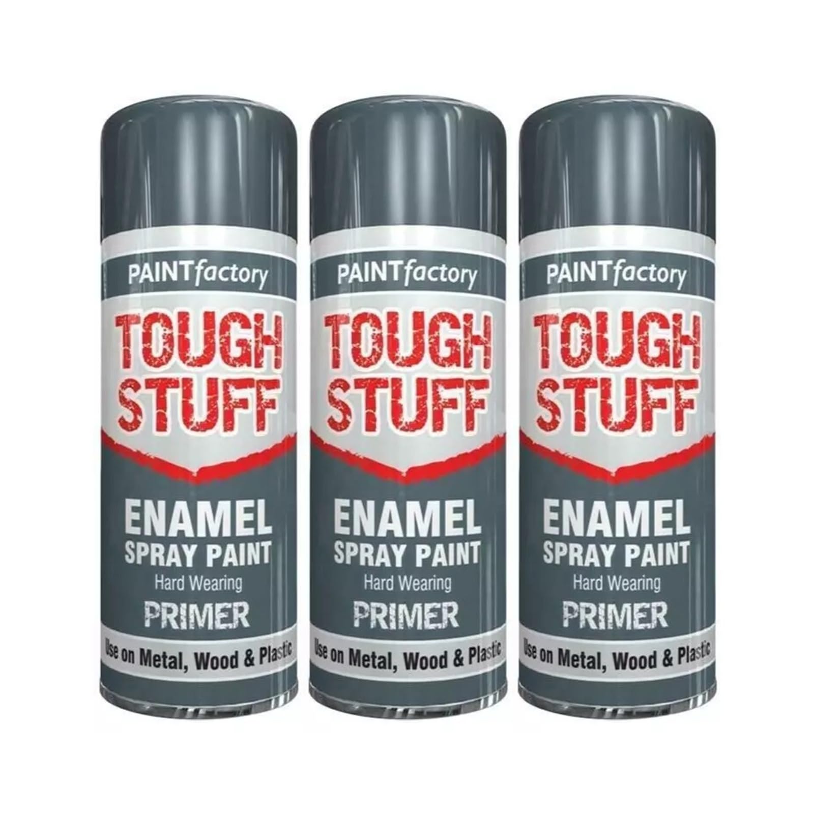 SDMAX Enamel Grey Primer Spray Paint, Durable And Long-Lasting, Non-Cracking, Fast Drying, Easy To Apply, Portable And Lightweight, Interior And Exterior Use, 400ml (3PCS)
