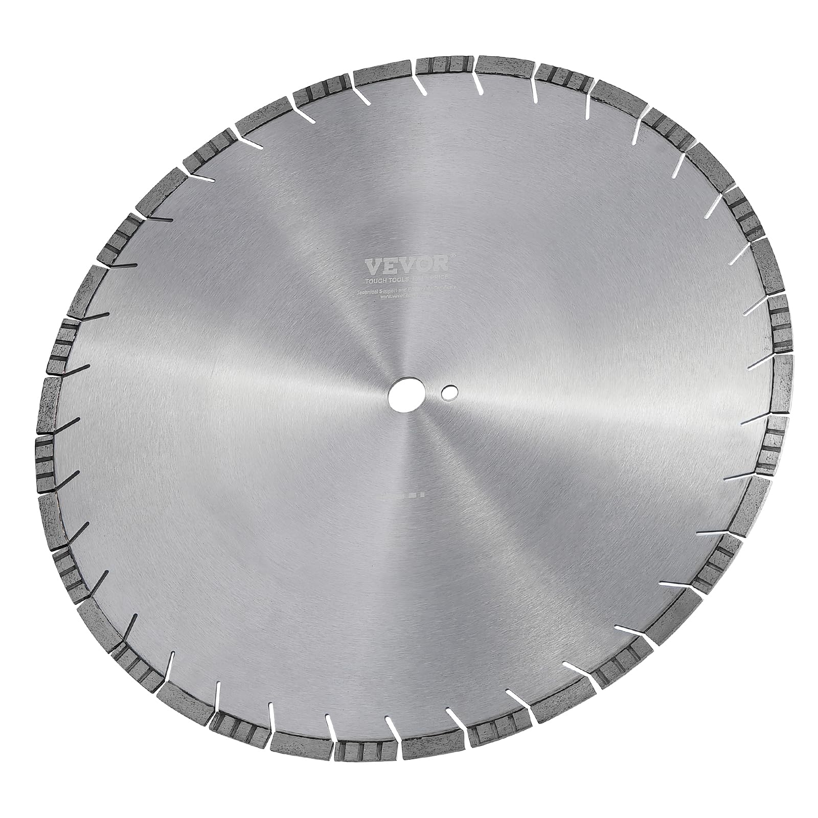 VEVOR Disco de Corte de Diamante 500 mm Disco de Diamante Húmedo o Seco Hoja de Sierra con Dientes Inclinados 12 mm Diámetro del Orificio Central Universal 25,4 mm Para Hormigón, Azulejos, Ladrillo