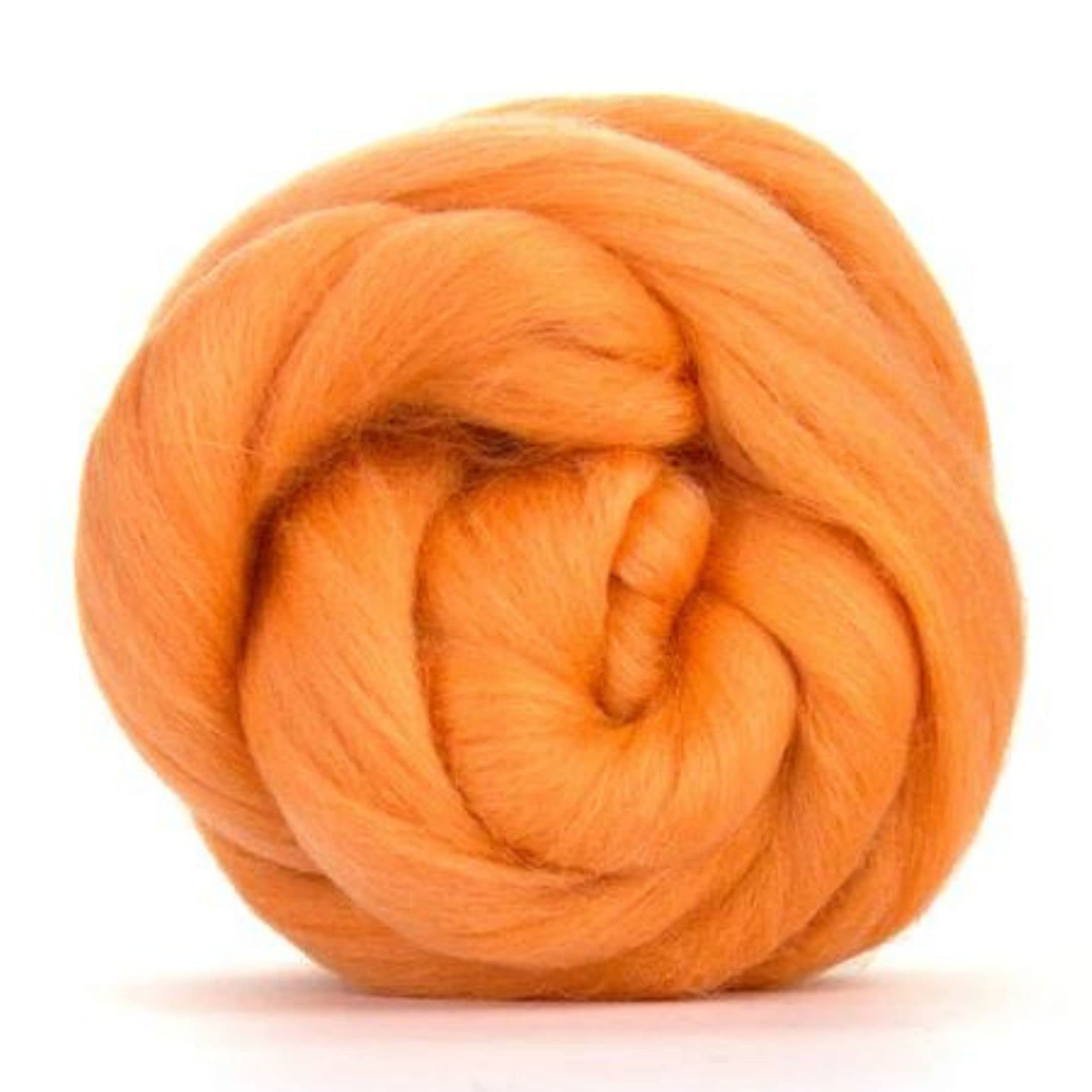 Revolution Fibers Merino Wool Roving | Premium Combed Wool Top | 22 Micron, Perfect for Felting Projects, Spinning, Wall Hangings and Tapestry (Peach)