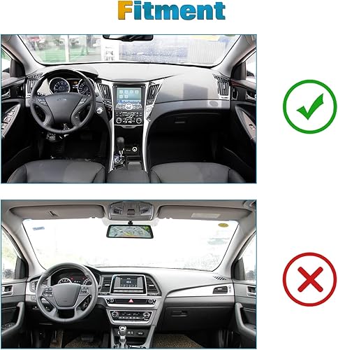 Miniatura 3 de Xotic Tech - Tapete para consola central precortado antideslizante protector contra deslumbramiento protector contra el sol cubierta negra