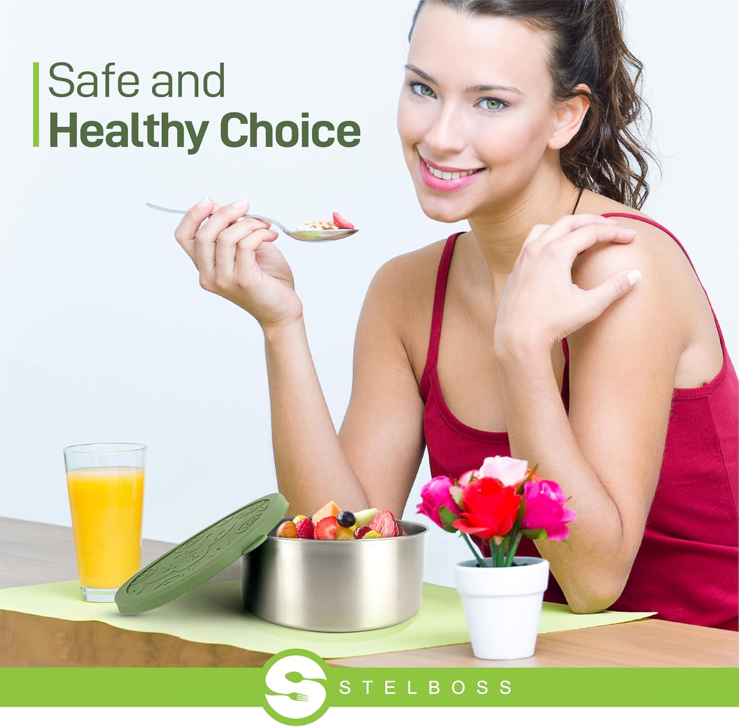 Stainless Steel Containers with Lids, Set of 5, Leakproof Stainless Steel Food Containers, Metal Food Storage Container, Stackable Toddler Snack Containers, Lunch Box Containers - Image 5