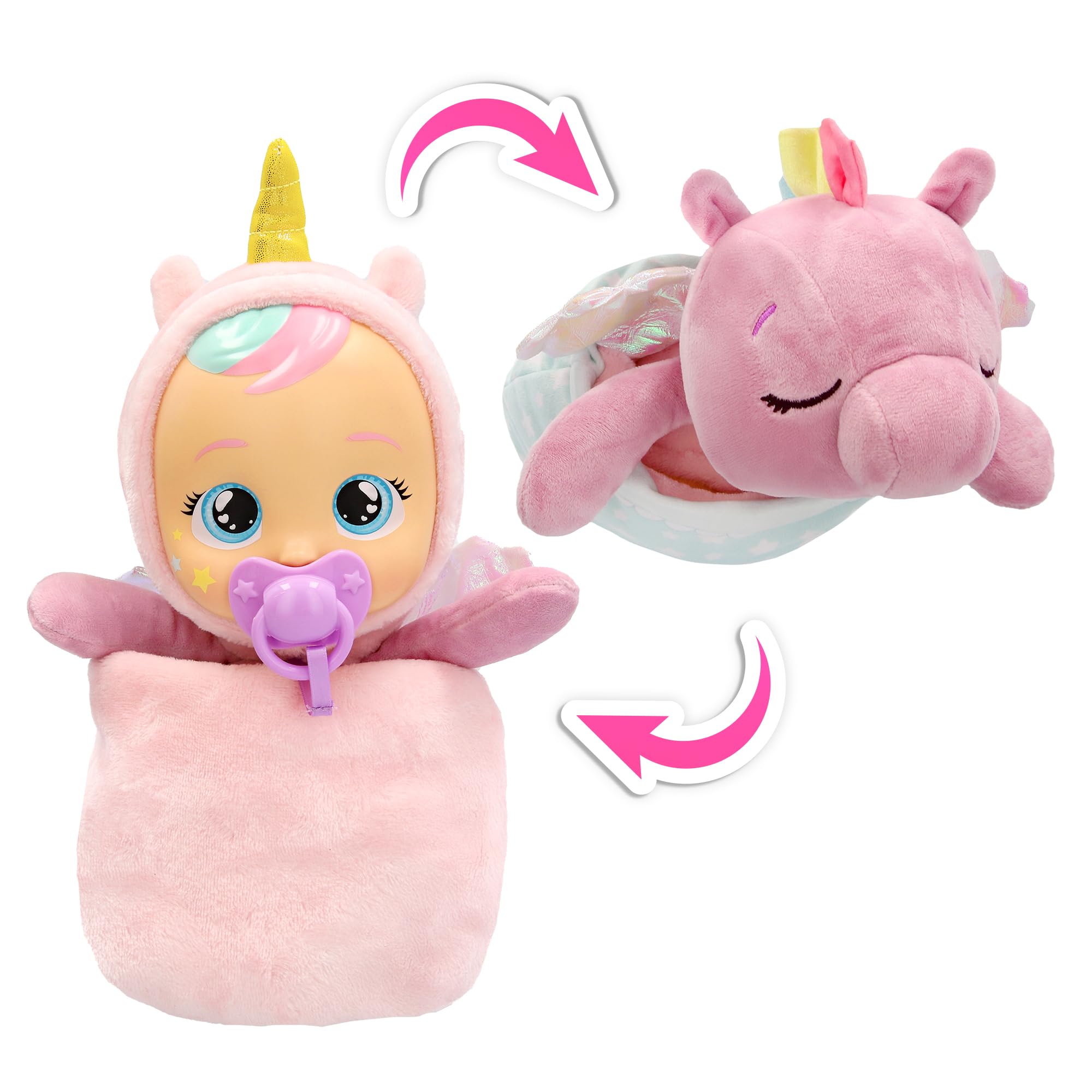 Cry Babies Goodnight Friends Luna and Poppy Nurturing Doll Light Up Wings With Baby Sounds And Lullabies Bedtime Toy For Kids Age 3 Years and Up