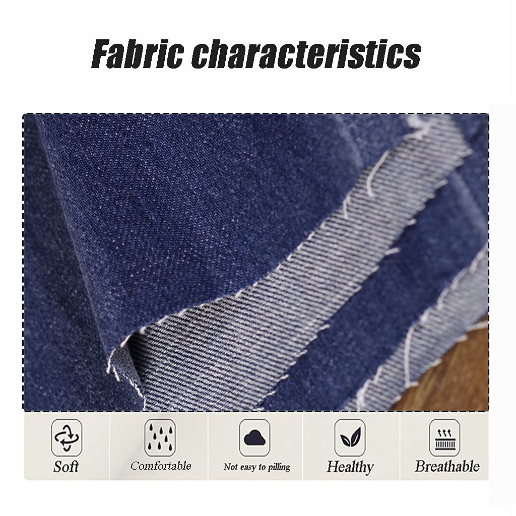 Dżinsowa tkanina niebieska, bawełna twill, tekstylia domowe, materiał "zrób to sam" do dżinsów, sukienek, T-shirtów i dekoracji
