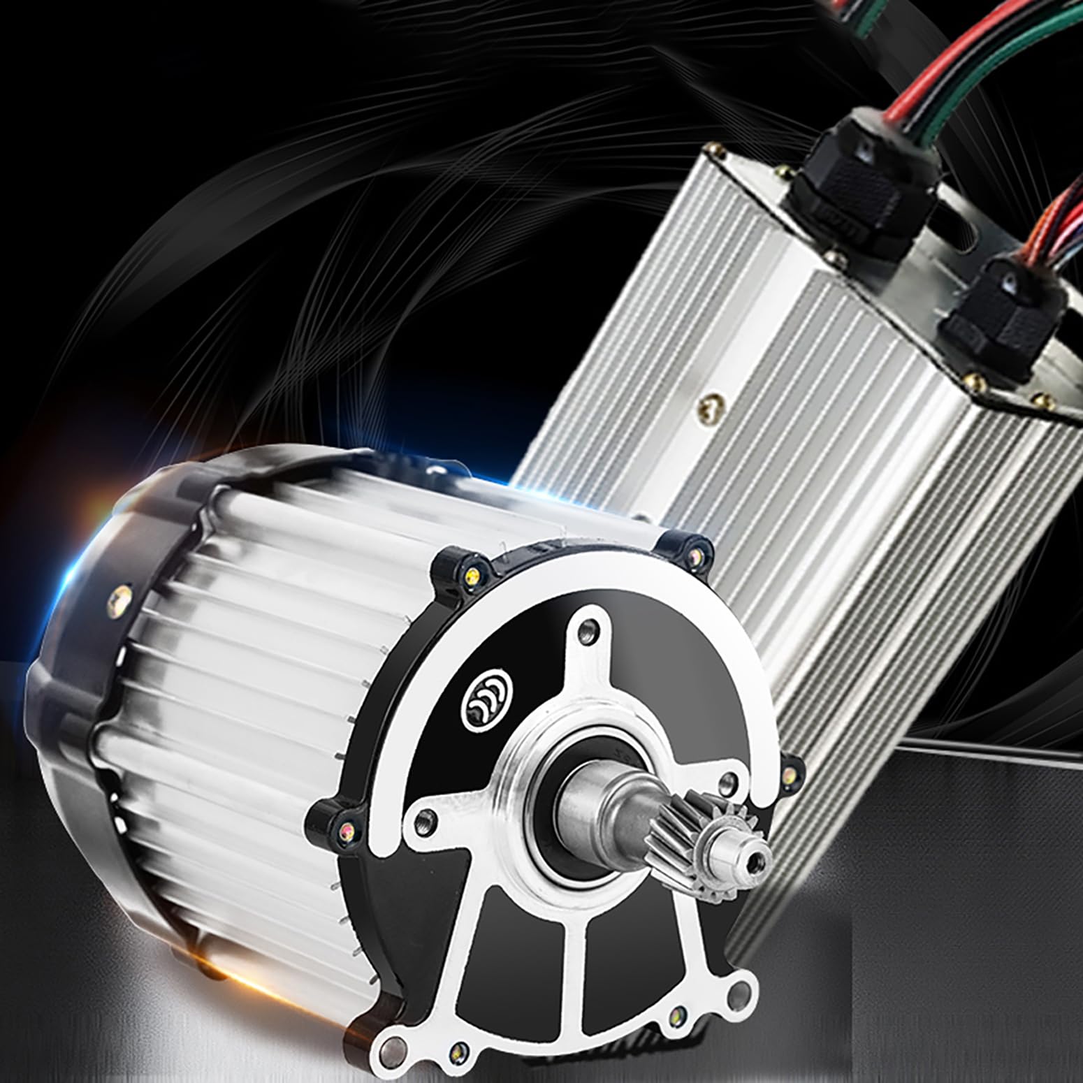 350W-1800W Motore Brushless Per Triciclo Elettrico 48V / 60V Motore Elettrico Brushless Con Controller 3000r/Min Motore A 5 Fori E 16 Denti Per Il Triciclo E La Bicicletta Fai Da Te