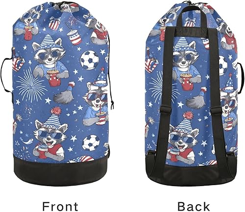 Vista 11 de Mochila de lavandería con correas ajustables para el hombro, bolsa de lavandería sucia para viajes, campamento, universidad, resistente, Rosa floral