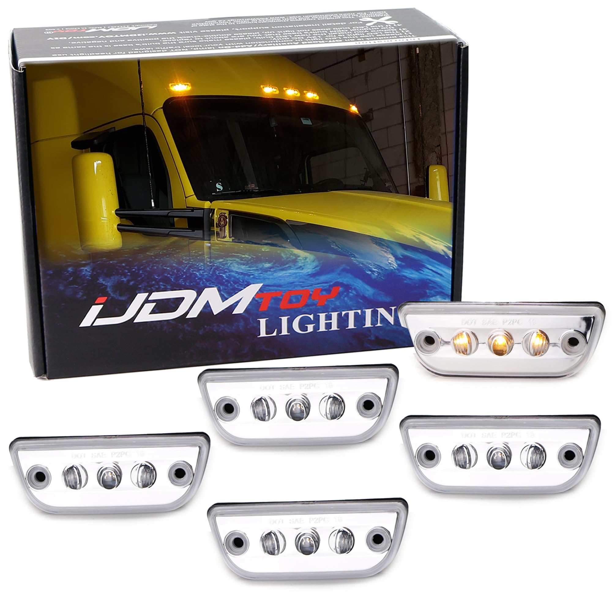 Amazon.com: iJDMTOY 5pc Clear Lens Chrome Finish Super