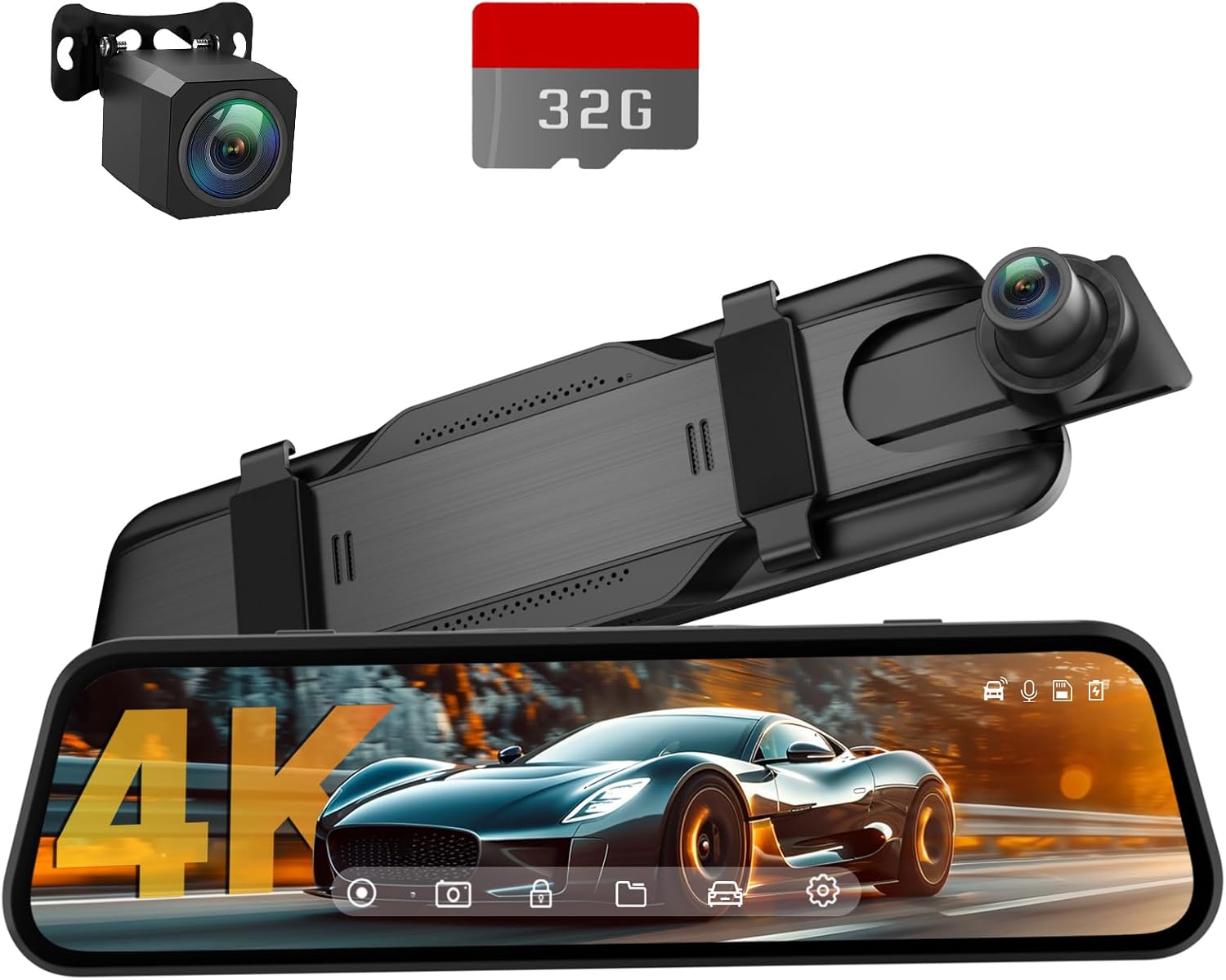 4K Rear View Mirror Camera
