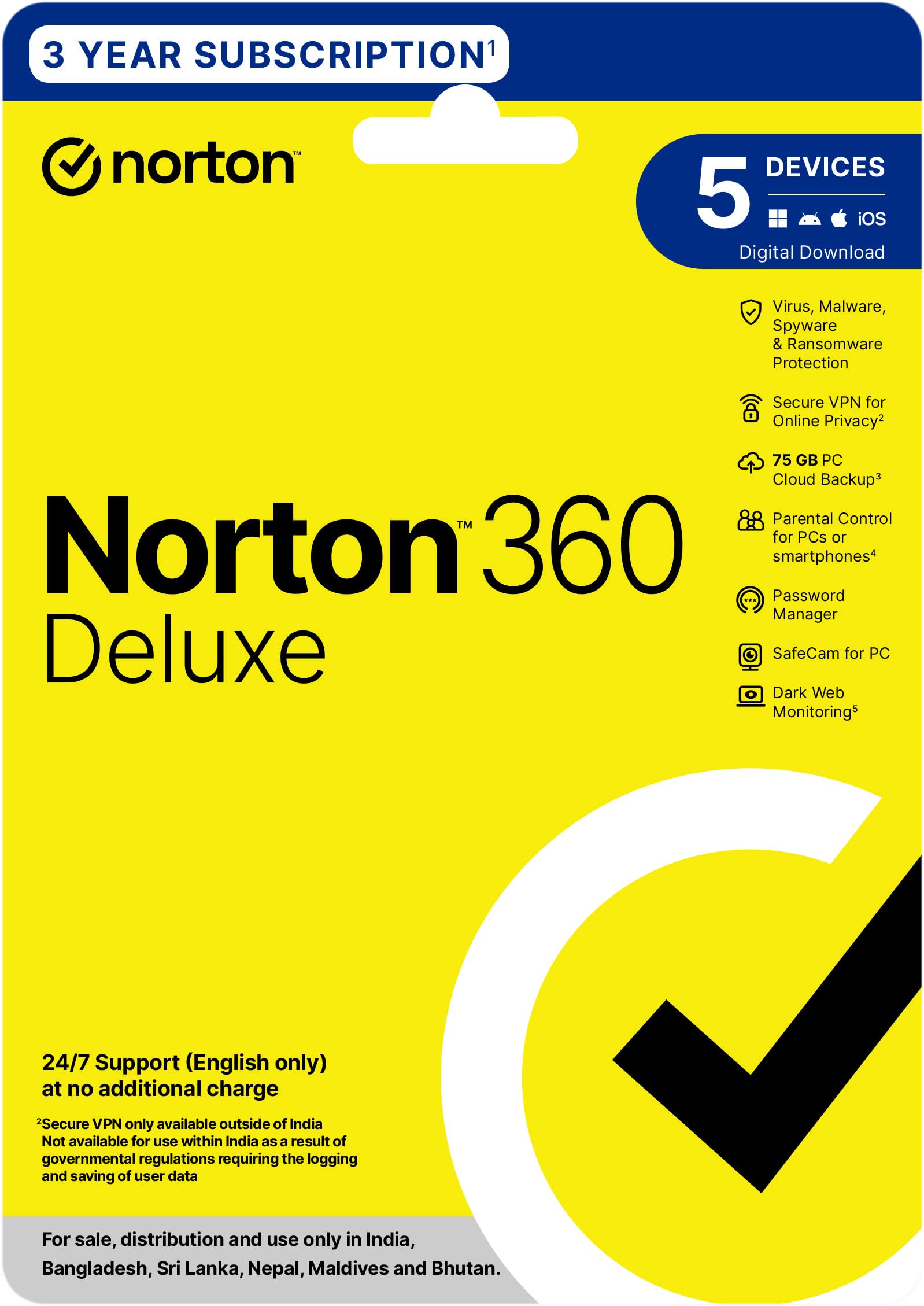 Norton 360 Deluxe |5 Users 3 Years|Total Security for PC, Mac, Android or iOS|Additionally Includes Dark Web Monitoring, Password Manager, PC Cloud Back Up, SafeCam for PC |Email Delivery in 2 Hrs-image-45