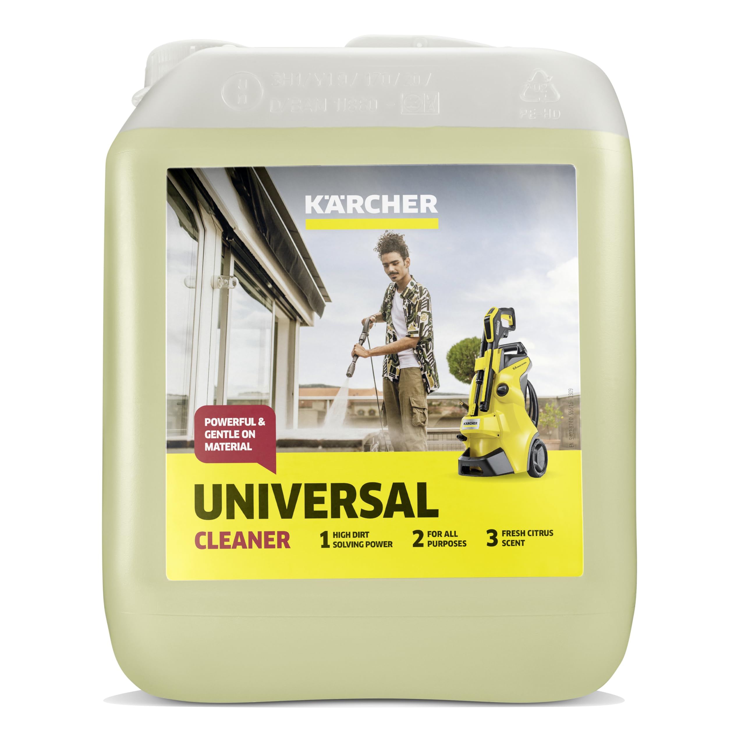 Kärcher Universalreiniger Profi RM 555, Kraftvoller Allzweckreiniger, geeigner für die Reinigung von Gartenmöbel, Fahrzeuge, Fassaden etc., 5 Liter Reinigungsmittel
