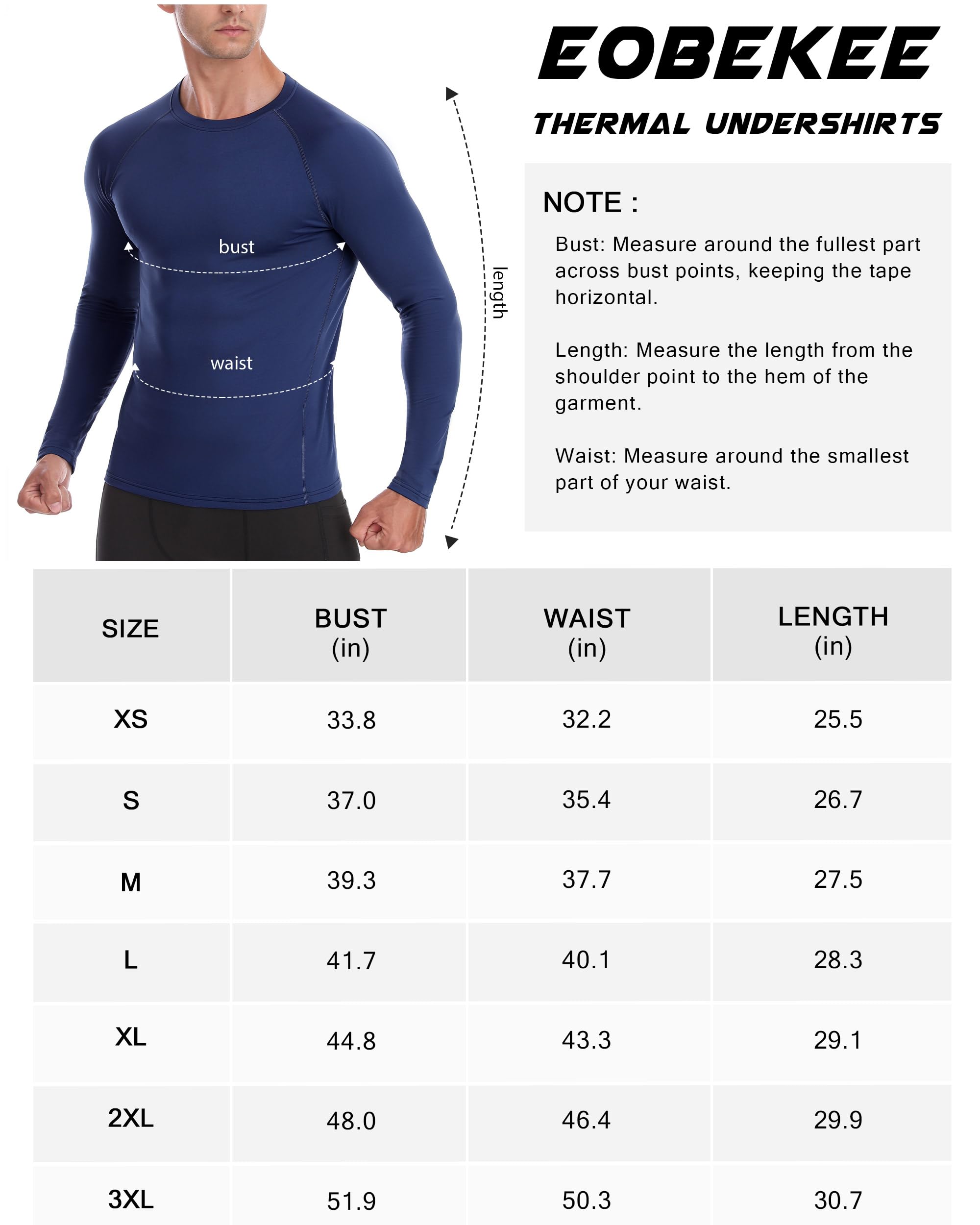 Camicie termiche a compressione da uomo, a maniche lunghe, foderate in pile, strato base atletico per correre con clima freddo