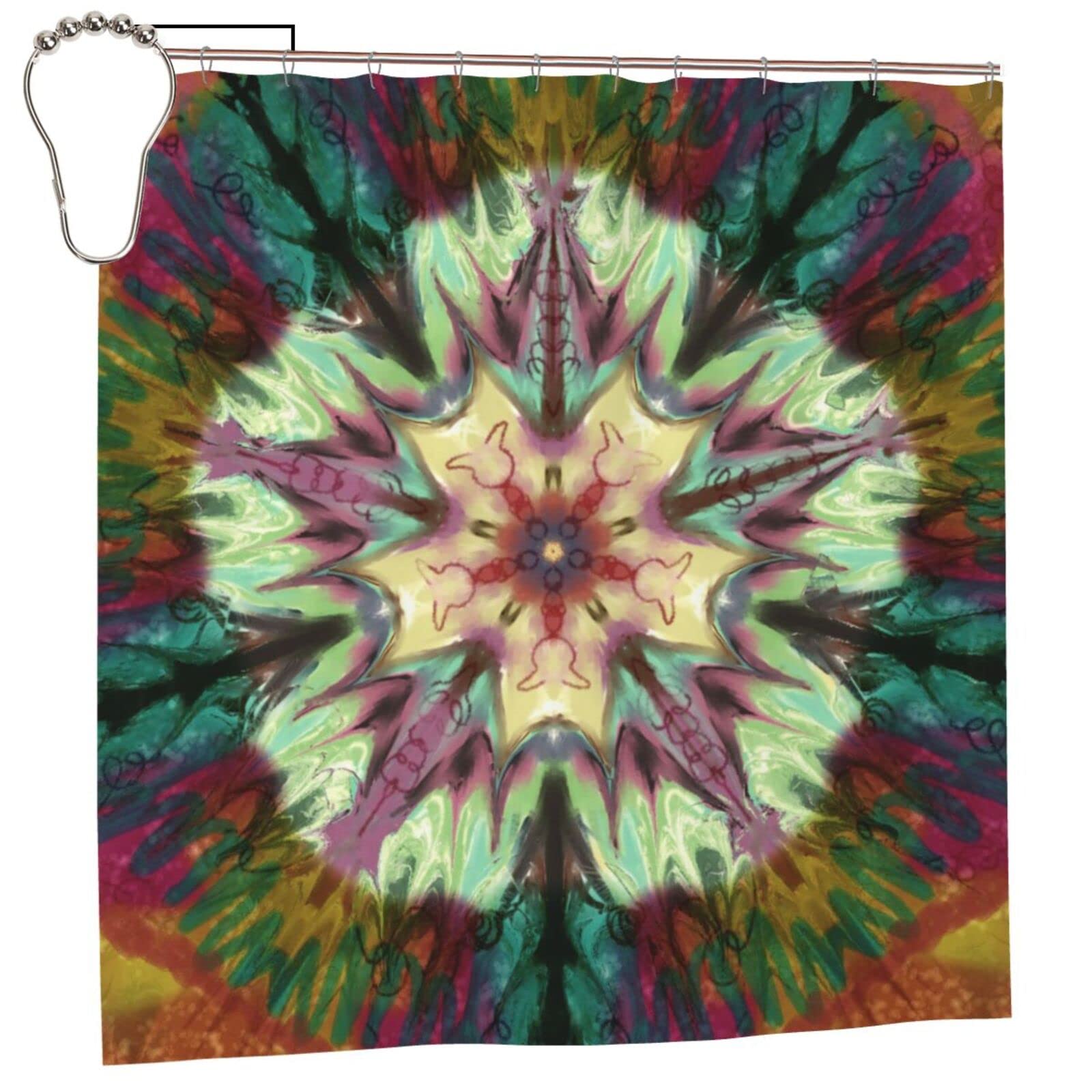 Rideau de douche imperméable et lavable motif géométrique moderne