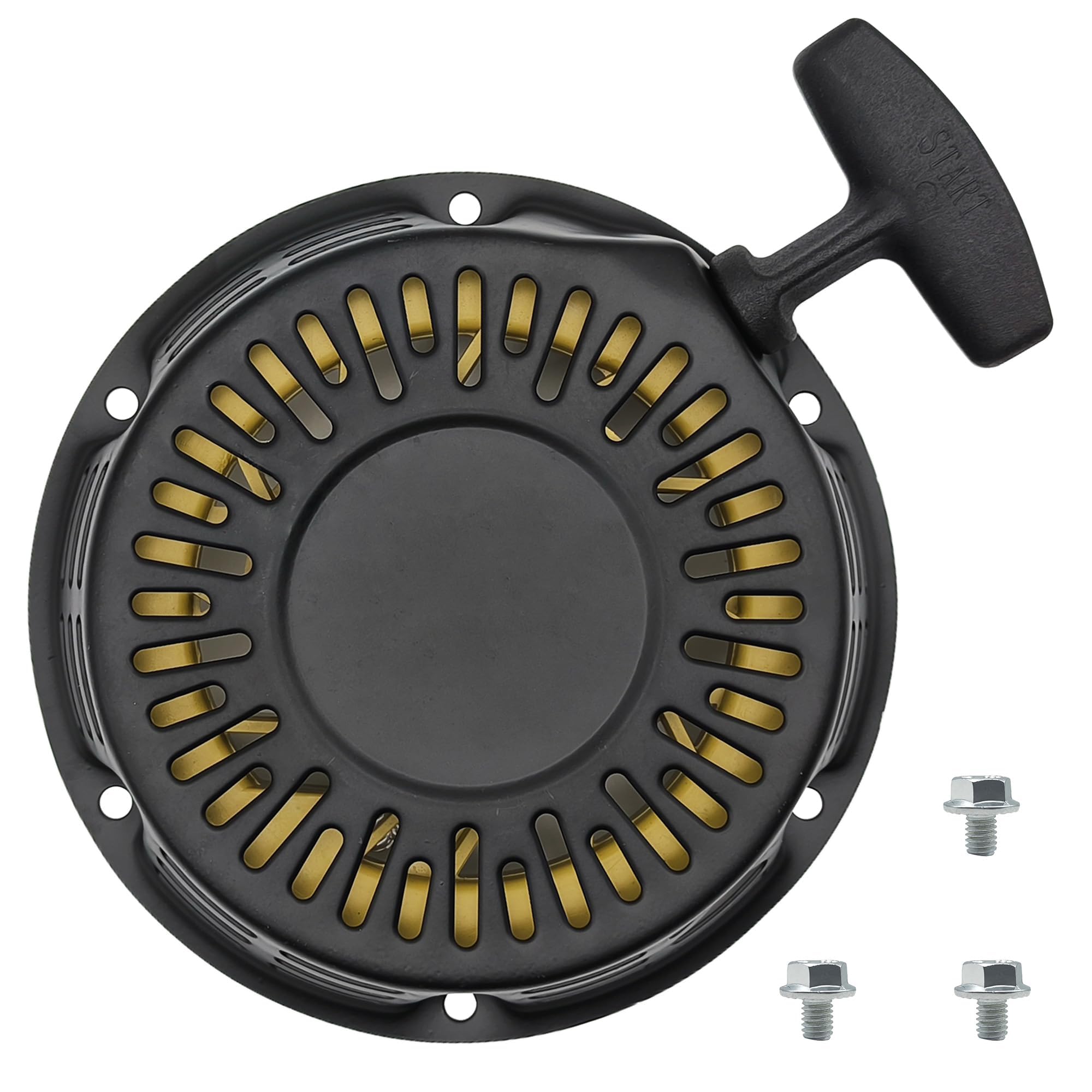 Strongthium GX160 GX200 Recoil Starter Pull Start Assembly with 3 Screws Fits 5.5hp 6.5hp Petrol Engine Lawnmower Rotavator Generator Go Kart Pull Cord