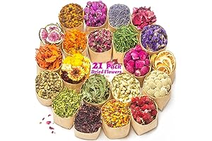 LAVEVE 100% Natural Dried Flowers Kit for Embellishing Baths and More
