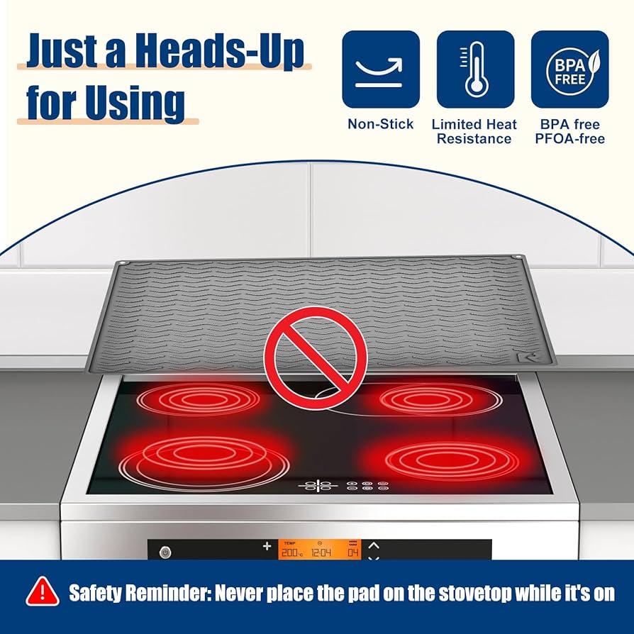 KitchenRaku Hob Cover 61x53cm, Electric Hob Covers, Ceramic