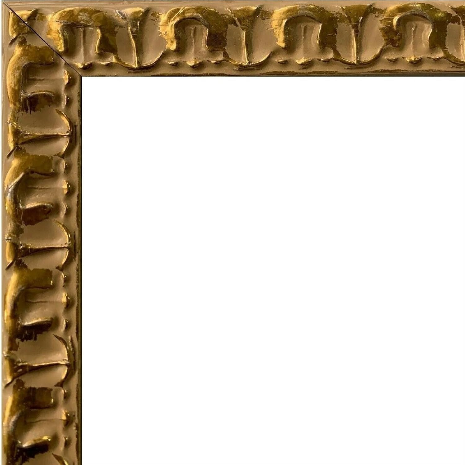 9x14 Texan Gold 1 Inch Horseshoe Design Picture Frame, Composite Wood Wall Decor for Art, Featuring Preinstalled Hangers, UV Filtering Shatterproof Plexiglass, 100% American Made Poster Frame