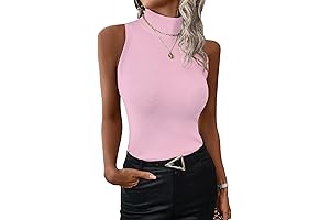 Women's Mock Turtle Neck Sleeveless Tops for Versatile Style