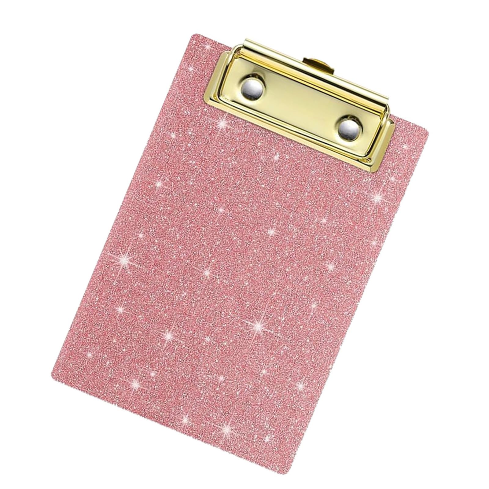 BWANGIAO Sparkling Acrylic Document Clip Board 6x4Inch Small Glittering Clipboard For Offices School Hospital File Organization