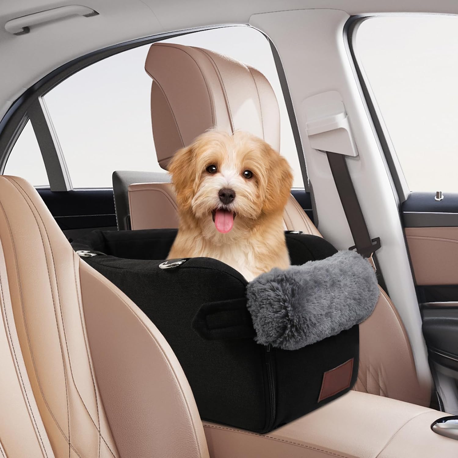 Dog Car Seat for Small Puppy - Center Console Pet Booster Seat