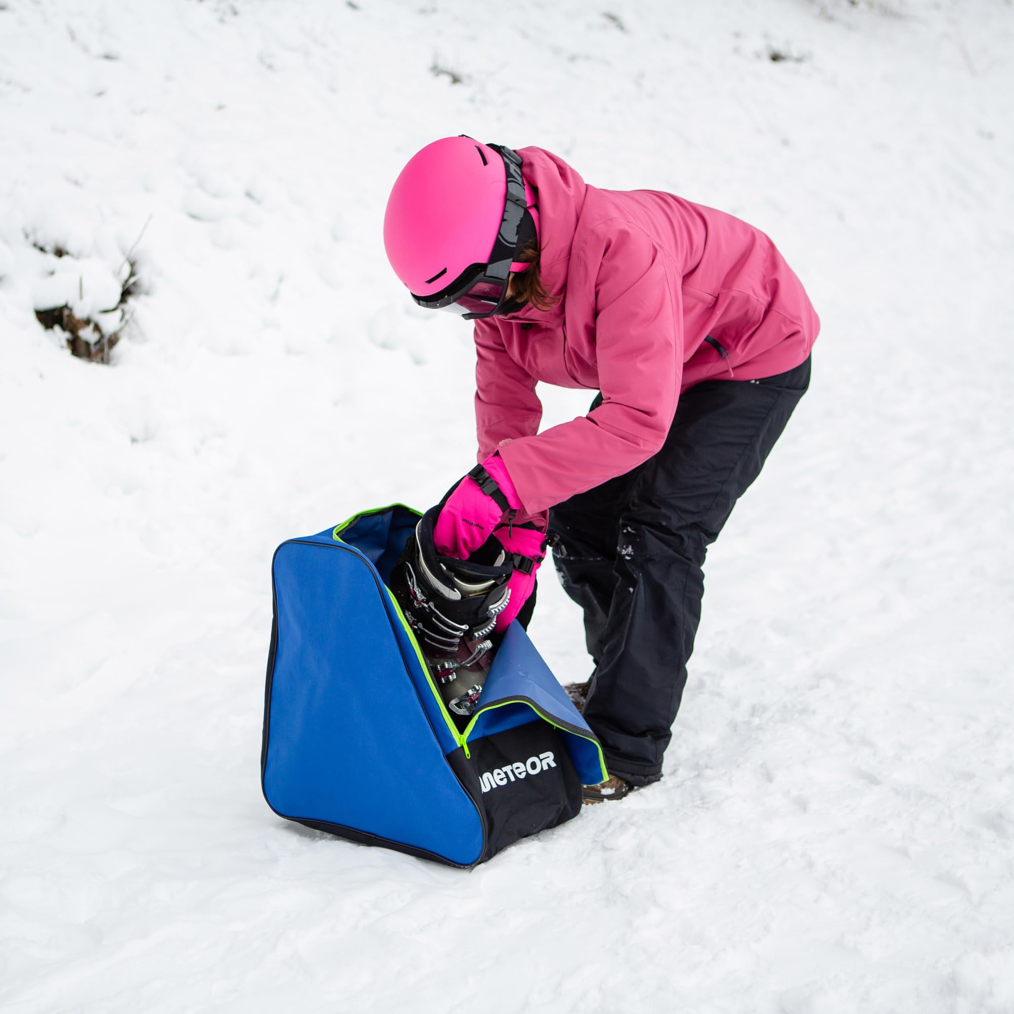 meteor Skitasche Set - Skisack 177 cm & Belüftete Skischuhtasche - Wasserabweisend, Perfekt für Wintersport und Skiurlaub - Komplettes Set