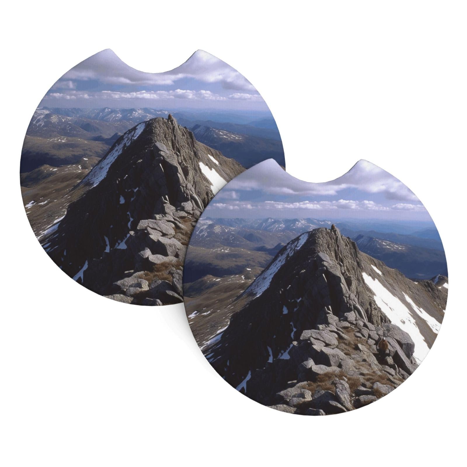 2 Pack Car Coaster for Cup Holders Summit Ridge Car Cup Coaster 2.7" Neoprene Non-Slip Automotive Cup Mat Universal Auto Car Interior Accessories for Women Men Cup Pad