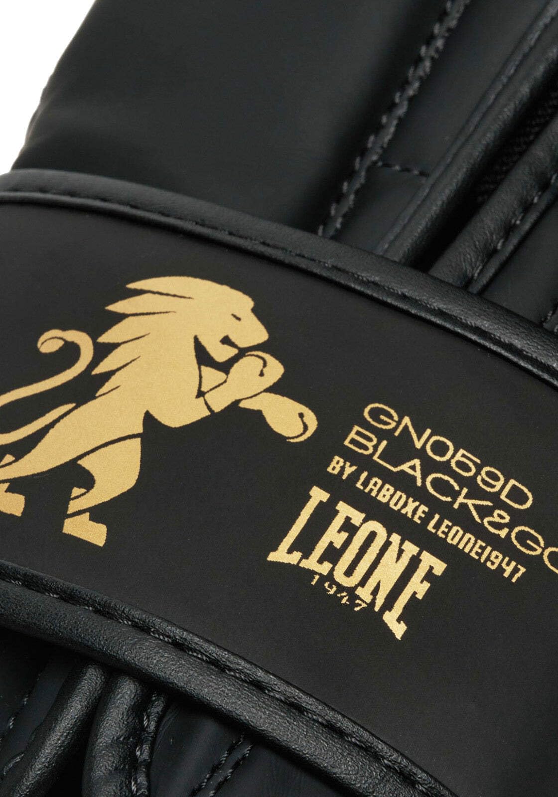 Leone 1947 Boxhandschuhe Schwarz/Gold - Boxhandschuhe für Boxen Kickboxen Sparring Muay Thai