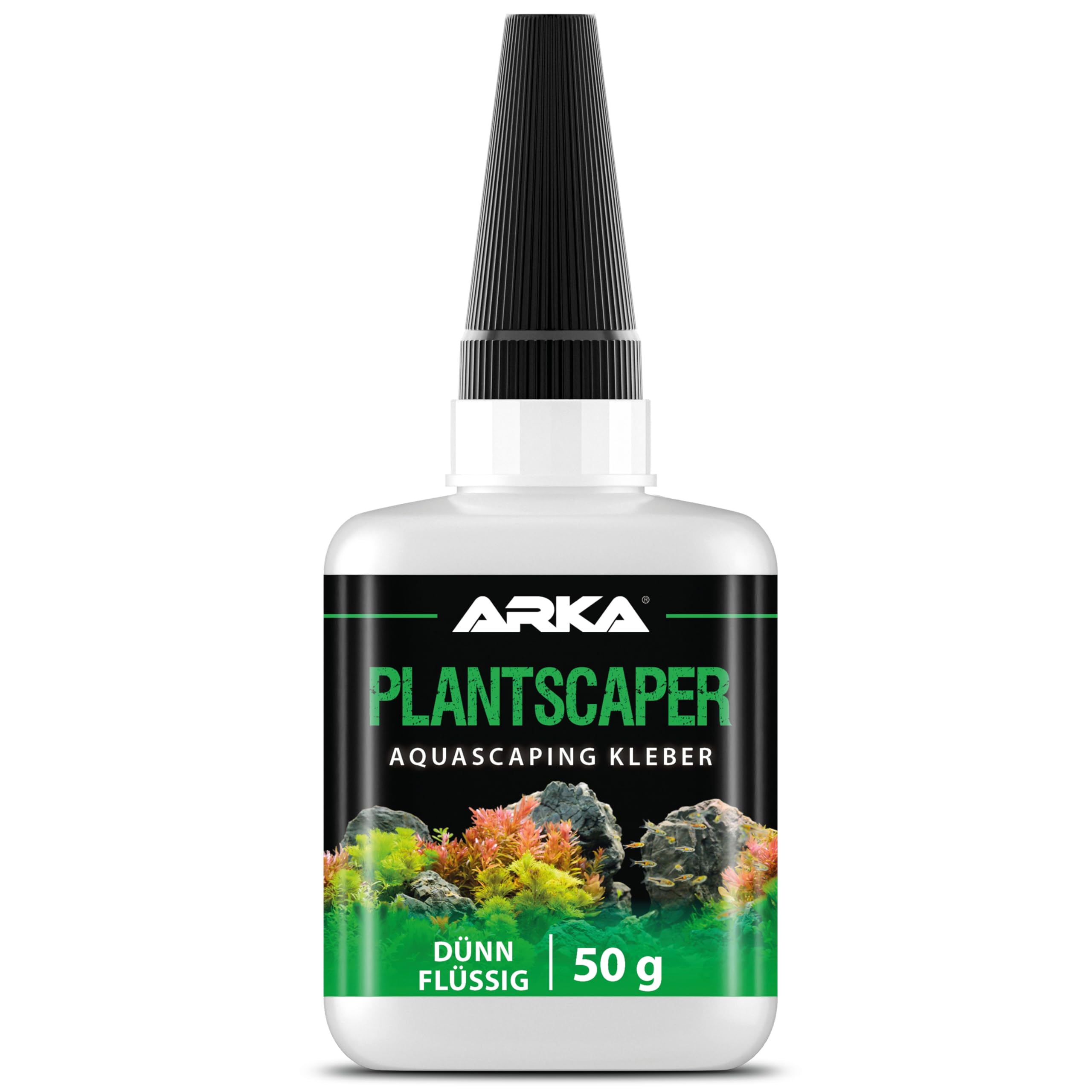 Ultra flüssiger Pflanzenkleber 50 g – für Mikrorisse, feinste Spalten, Moose & Wurzelnetze im Aquarium – extrem kapillaraktiv, schnell haftend und ideal für Aquascaping – ARKA Plantscaper