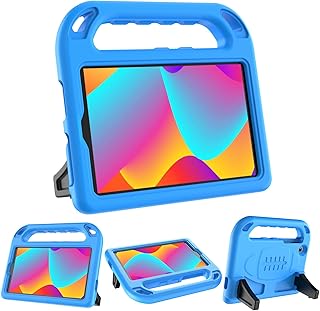 AVAWO TCL Tab 8 LE (9137w) / Tab 8 WiFi (9132x) 2023 Case for Kids, Children Friendly, Boys and Girls EVA Handle Stand Shockproof Tablet Cover for TCL Tab 8 LE/WiFi -Blue