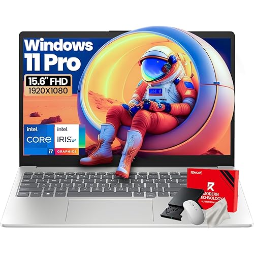 HP 250 G10 15.6" FHD Business Laptop Computer - Intel 10-Core i7-1355U Processor(Up to 5.0GHz), Intel Iris Xᵉ Graphics, 16GB RAM, 512 GB SSD, HDMI, Webcam, Wi-Fi 6, Windows 11 Pro, w/Accessoires