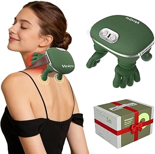 Massagegerät 4D Nackenmassagegerät mit Wärme, 4000mAh Akku, Kabelloses