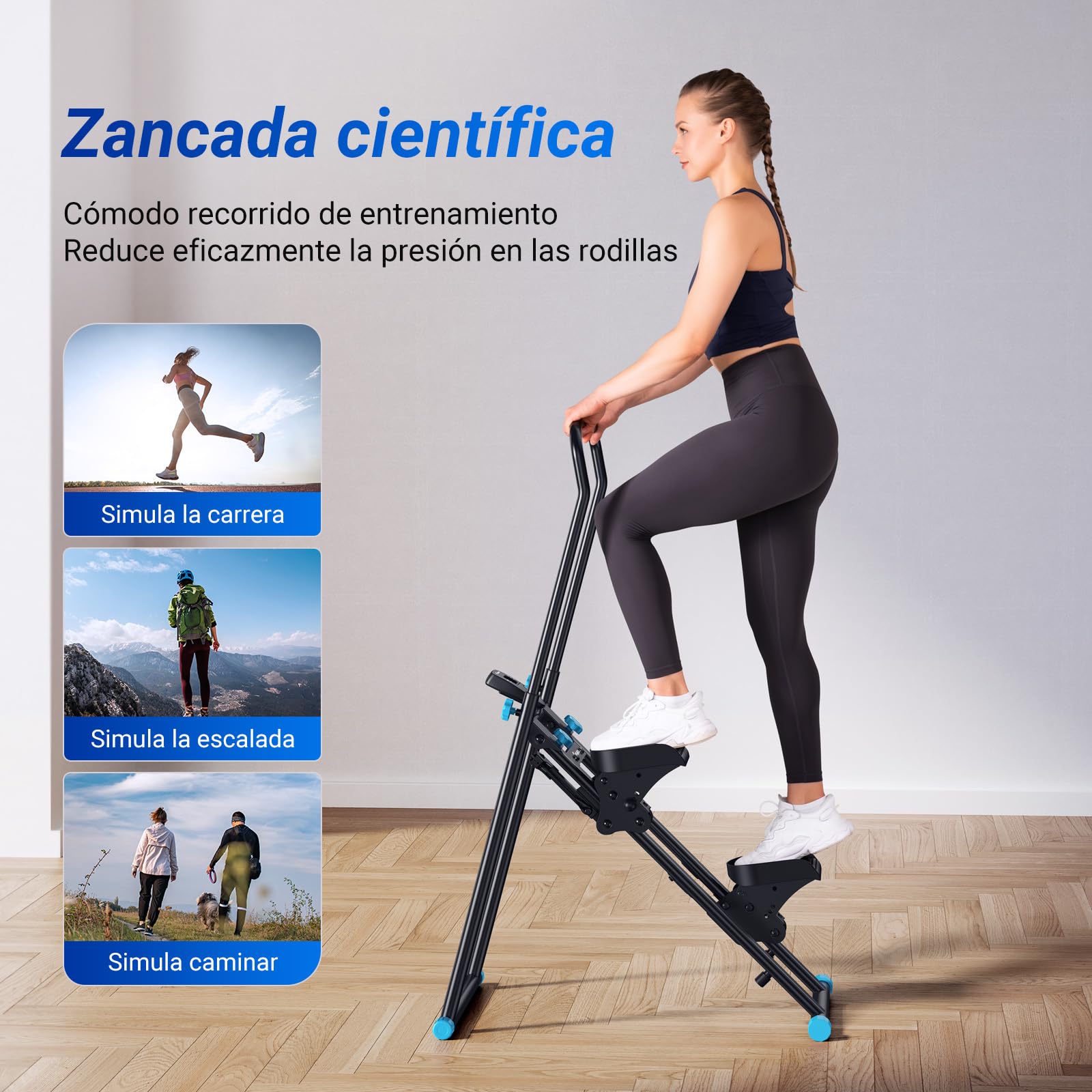 MERACH Stepper Fitness Casa,2025 Nuevo Stepper Deportivo,Maquina de Subir Escaleras,Aparato Compacto de Ejercicio Cardio para el Hogar con Pantalla LCD y 3 Alturas Ajustables
